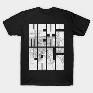 Mexicali, Mexico City Map Typography - Light T-Shirt